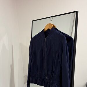 Halogen Women's Deep Blue Bomber Jacket